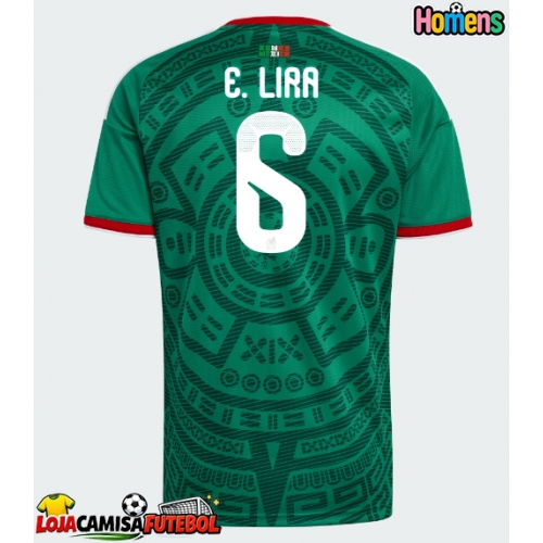 Camisa de Futebol México Erik Lira #6 Equipamento Principal Mundo 2026 Manga Curta